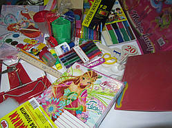 Набір канцтоварів для першокласника для дівчинки набір канцелярії преміум + пенал та сумка для взуття