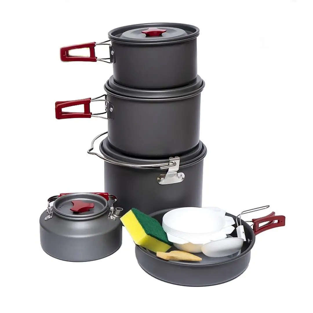 Похідний туристичний посуд набір на 4-5 персон 5 в 1 Cooking Set DS-309