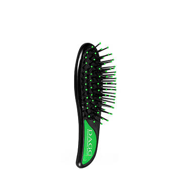 Щітка для волосся масажна 14 см Dagg 8580 N Зелена