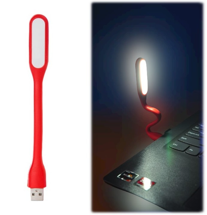 Портативна USB лампа підсвітка для ноутбука Led Plastic Light Red, фото 1