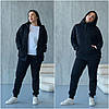 Комфортний жіночий костюм зіп-худі і джогери петля тринитка, фото 5