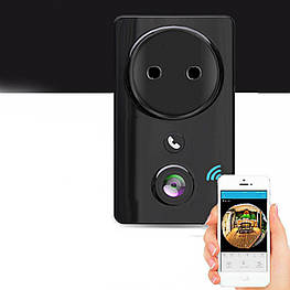 Домашня відеокамера WI-FI розетка IP Camera EC59 з віддаленим доступом вай фай