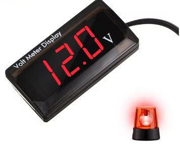Автомобільний цифровий вольтметр індикація заряду АКБ 5В-30В 0.56 дюйма світлодіодний дисплей ЧЕРВОНИЙ олір