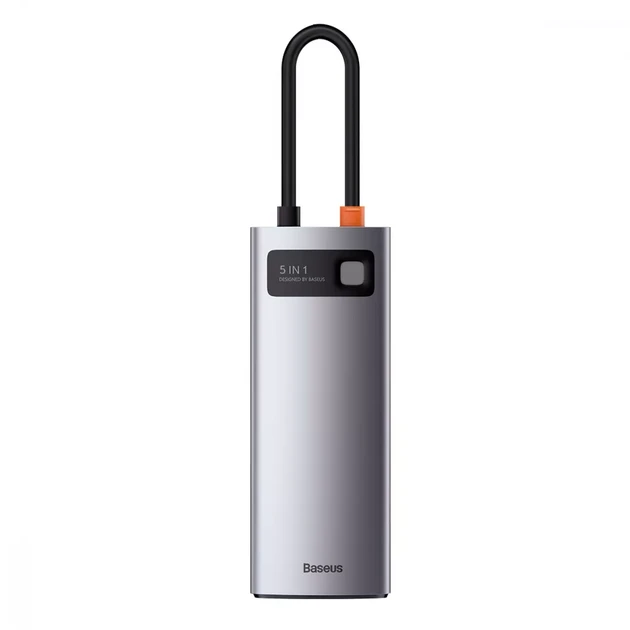 USB-хаб адаптер Baseus  Series 5-in-1 30Hz Version Grey (WKWG020013), фото 1