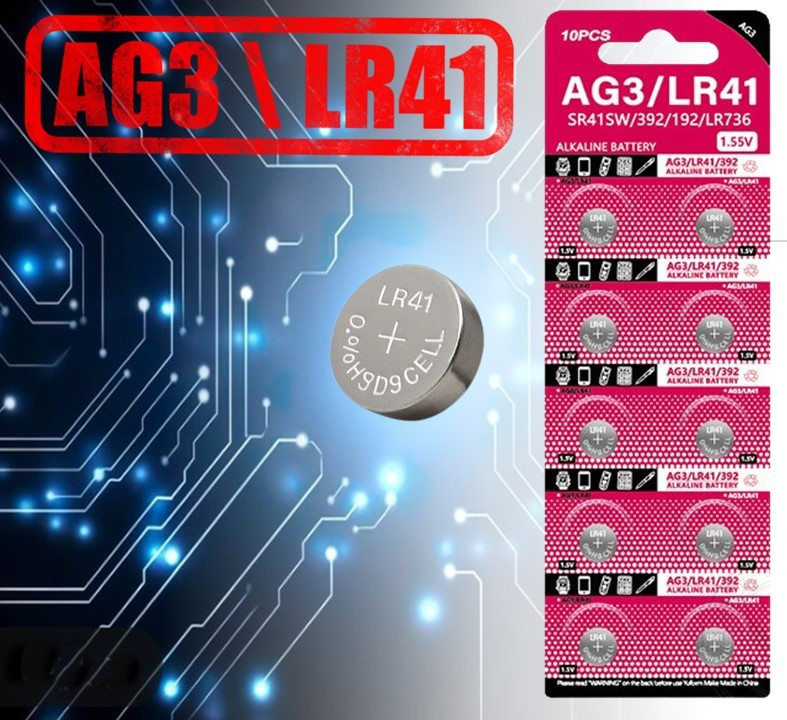 Батарейка Alkaline Battery AG3 LR41 392A блістер 10 штук, фото 1