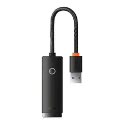 Мережевий адаптер Baseus USB А to Rj45 Ethernet Adapter 1000 Мбіт/с Black (WKQX000101)