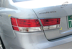 Хром накладки на стопи Hyundai Sonata NF 2005-2010 (Корея)