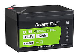 Акумулятор Green Cell LiFePO4 12V 12.8V 12Ah , Гарантія