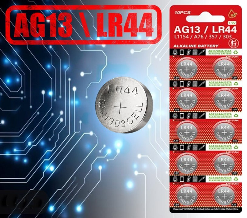 Батарейка Alkaline Battery AG13 LR44 357A блістер 10 штук Red
