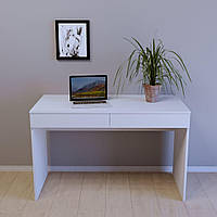 Офісний білий прямий стіл із двома шухлядами під стільницею СП-105/1 Тіса Меблі