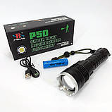 Ліхтар ручний акумуляторний Bailong BL-A72-P50 Zoom 1x18650 microUSB Black (3_05344), фото 7