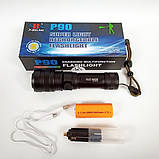 Ліхтар ручний акумуляторний X-Balog BL-1827-P90 microUSB Black (3_05345), фото 7