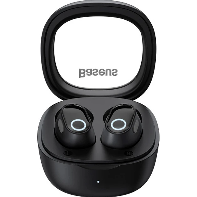 Бездротові Bluetooth-навушники Baseus Encok WM02 True Wireless Earphones Bowie Black (NGTW180101), фото 1