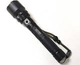 Тактичний ручний ліхтарик Bailong BL-QP510-P50 Zoom 2X26650 microUSB Black (3_05352), фото 2