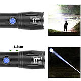 Ліхтар ручний акумуляторний Bailong BL-K63 1x18650/3xAAA microUSB Black (3_05355), фото 8