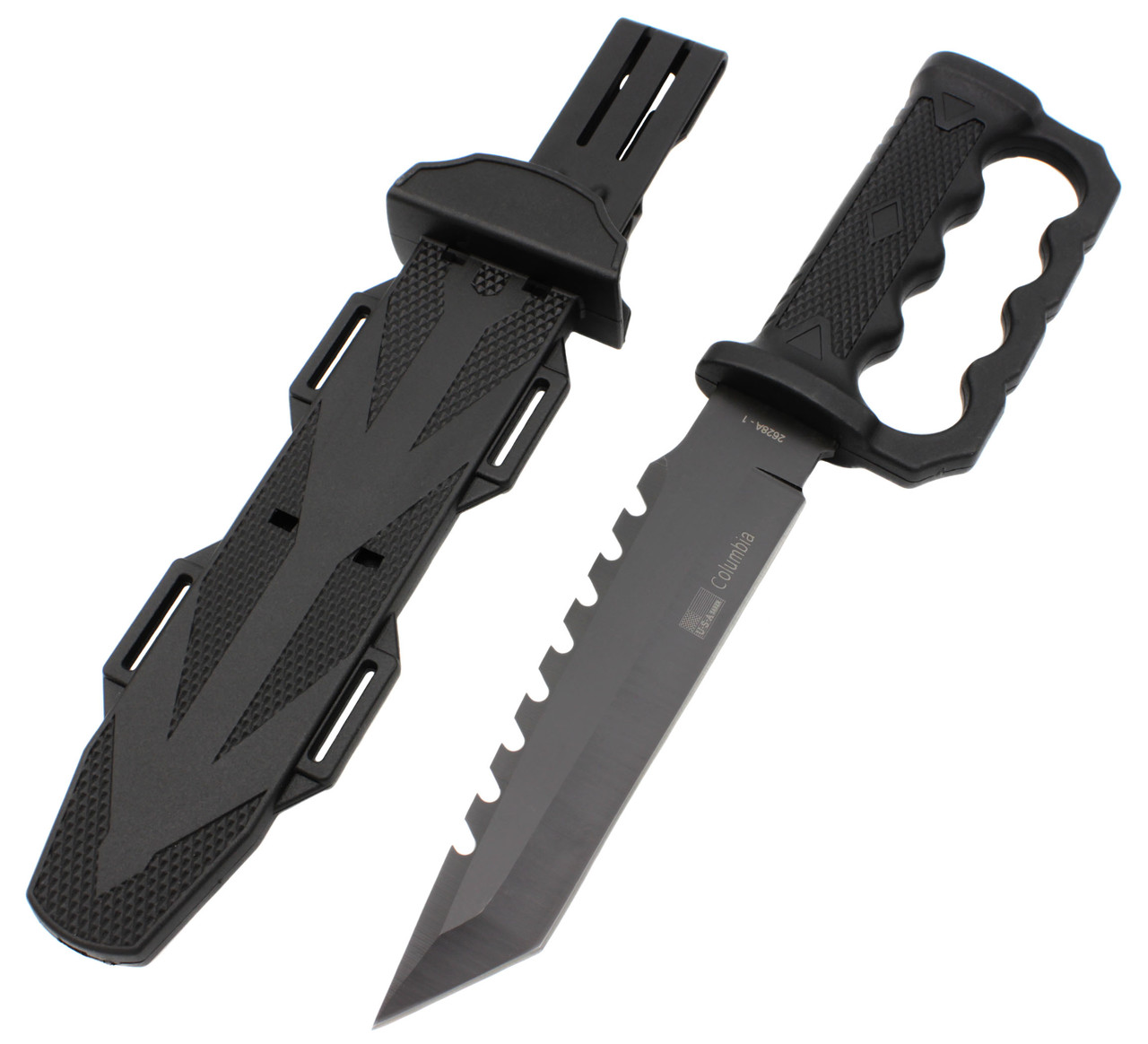 Мисливський ніж Columbia 2628A-1 із Чохлом 31см Black (7_01041)