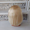 Перука подовжене каре з натурального волосся з моновставкою ручної роботи блонд IRIS 14"- 613, фото 4