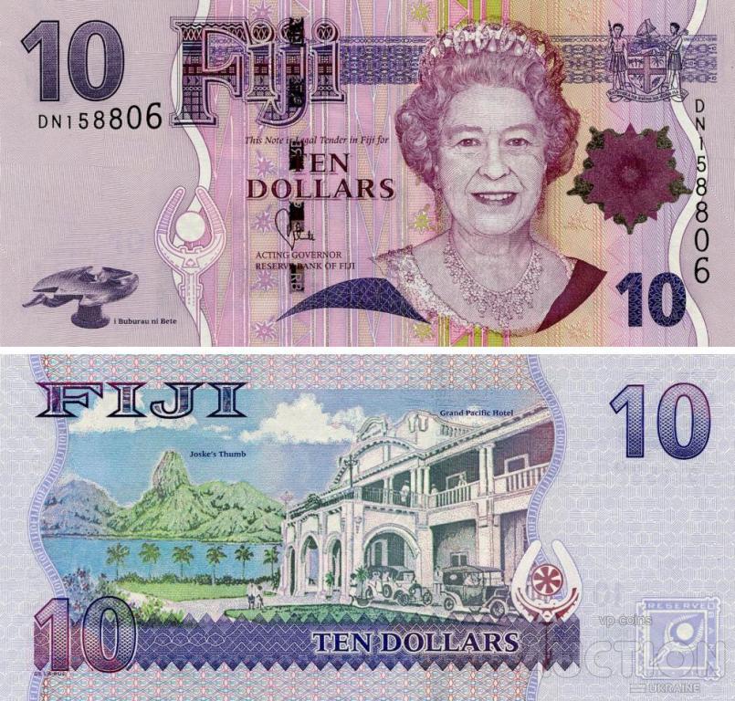 Фіджі 10 доларів 2011 UNC No405, фото 1