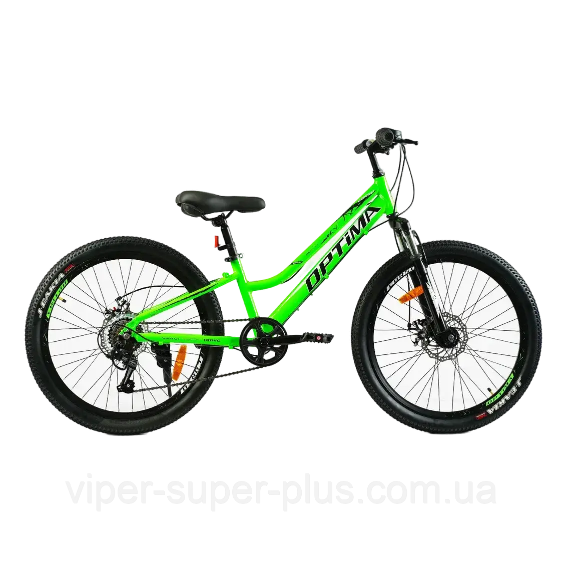 ✅ Велосипед Corso Optima 24" дюйми TM-24326 рама алюмінієва 11’’, обладнання SHIMANO 7 швидкістей, зелений, в зібран на 80 %