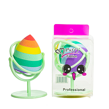 Спонж для нанесення макіяжу Puffy на підставці Фігурний