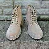 Замшеві черевики на тракторній підошві зі шнурками ., фото 3