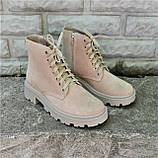 Замшеві черевики на тракторній підошві зі шнурками ., фото 4