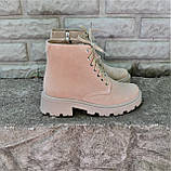 Замшеві черевики на тракторній підошві зі шнурками ., фото 2