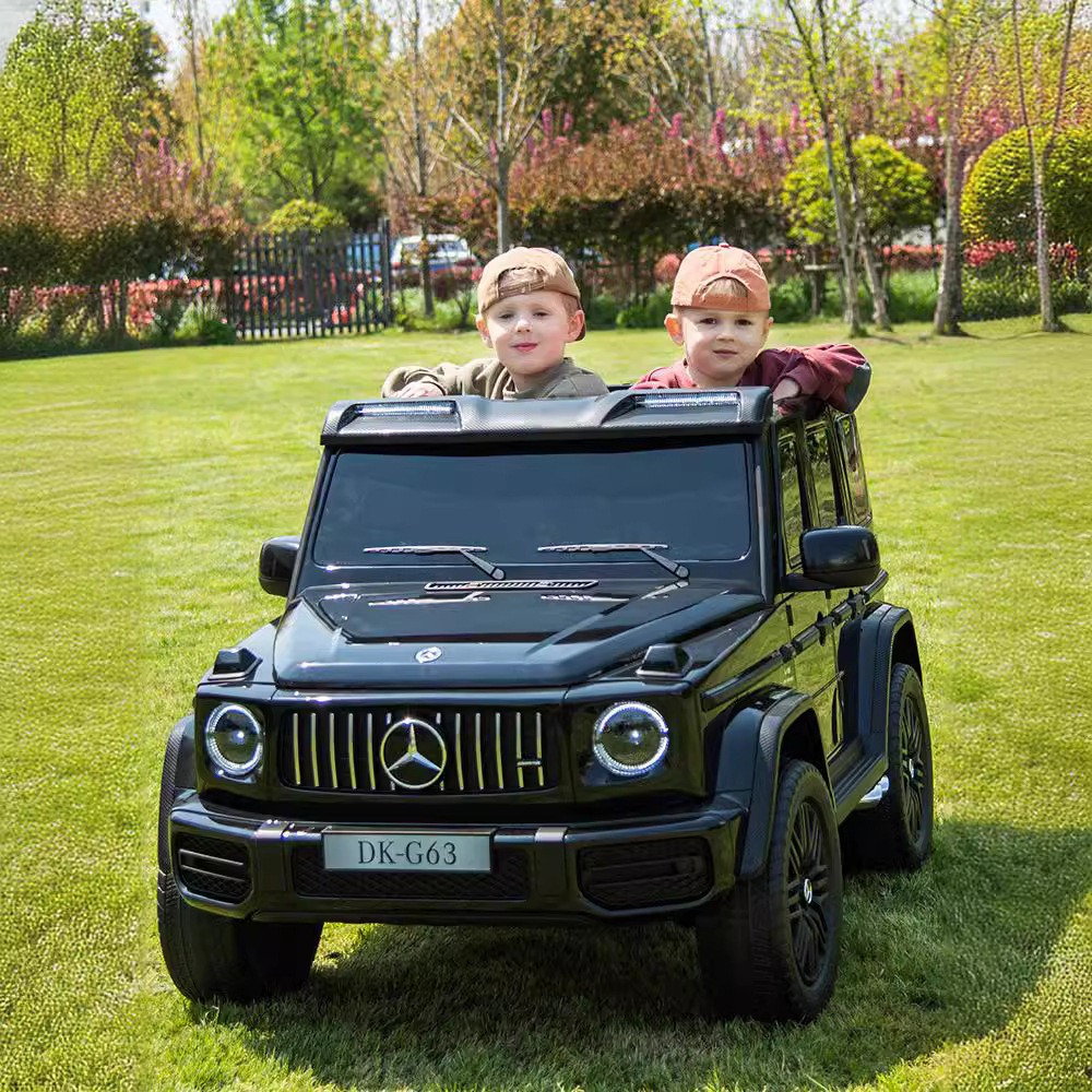 Дитячий електромобіль двомісний на акумуляторі Mercedes G63 на радіокеруванні для дітей 3-8 років Чорний, фото 1