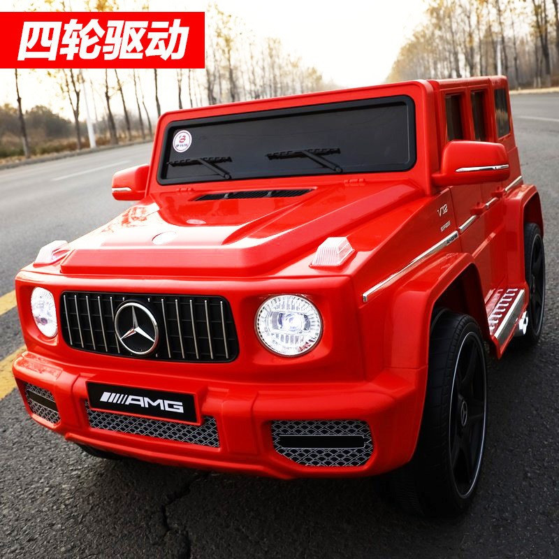 Дитячий електромобіль двомісний на акумуляторі Mercedes G63 на радіокеруванні для дітей 3-8 років Червоний
