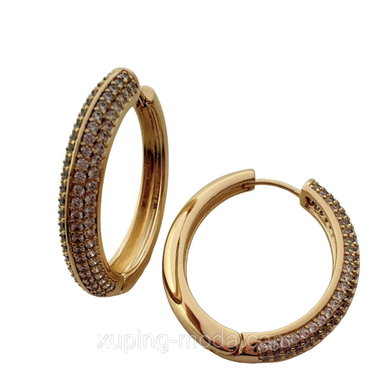 Сережки ксюпінг. 25 мм. 18 к, фото 1