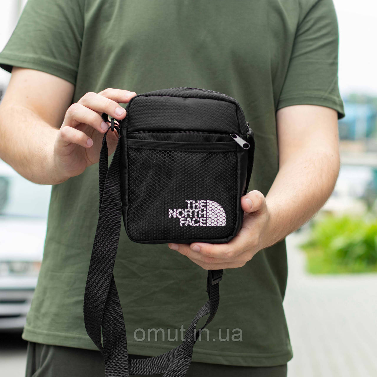 Спортивна барсетка сумка через плече The North Face Svet чорна тканинна молодіжний месенджер Зе Норт фейс, фото 1
