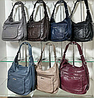 Сумочка жіноча варьонка на блискавці з кишенями зі штучної шкіри в різних кольорах Zhenya, фото 3