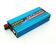 Перетворювач напруги з правильною синусоїдою (інвертор) Tataliken 24V-220V 2200W, фото 2