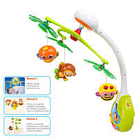 Музична карусель мобіль на ліжечко 3в1 підвіски музика світло Limo Toy 3в1 уп 42*34*13см (818), фото 3