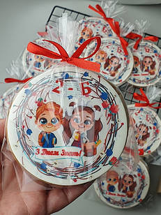 Пряник 7-7,5 см  медовий імбірний З Днем Знань , 1 вересня (надпис класу на Ваш вибір)