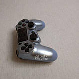 Бездротовий bluetooth джойстик DOUBLE motor vibration 4 для Sony PS4 -DS-2312-Silver, фото 3