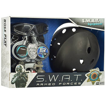 Ігровий набір поліцейського 33650-33770 каска, окуляри, наручники, граната Бронежилет