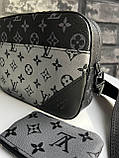 Чоловіча сумка через плече лочки вінон стильна Сумка-месенджер 2 в 1 Louis Vuitton, класична щоденна, фото 3