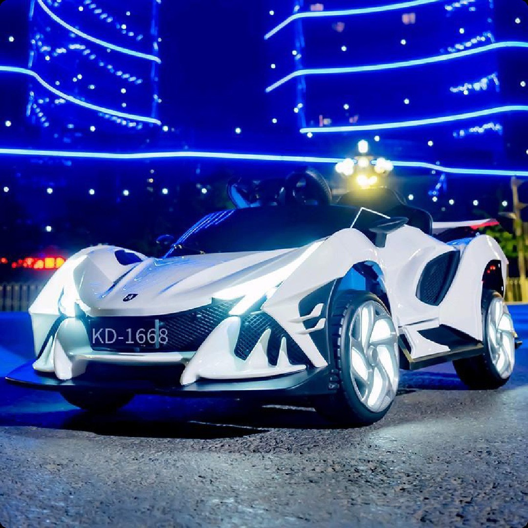 Дитячий електромобіль на акумуляторі Bambi M 5813 з пультом радіокерування для дітей 3-8 років Білий