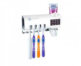 Тримач-диспенсер для зубної пасти та щітки Toothbrush sterilizer автоматичний SV227
