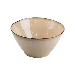 Салатниця керамічна 22,5 см у стилі ретро, бежевий