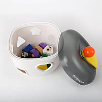 Сортер у формі яблука Top Bright 7 форм кольори пластик дерево уп 16,6*15,2*17,6см (121009), фото 2