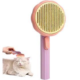 Гребінець для вичісування вовни свійських тварин Hipetime - Pet Brush pumpkin Рожевий SV227