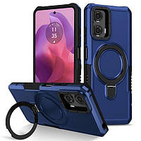 Протиударний чохол Pivot для Motorola Moto E13 з кільцем підставкою синій