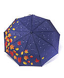 Парасолька автомат Susino №3030 жіноча на 9 спиць з осіннім листям Фіолетовий, фото 2