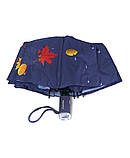 Парасолька автомат Susino №3030 жіноча на 9 спиць з осіннім листям Фіолетовий, фото 5