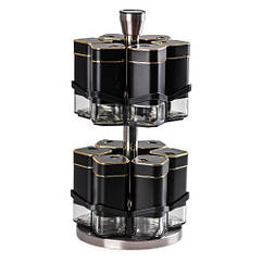 Набір для спецій карусель на підставці 12 баночок по 120 мл HP531T1026HJ