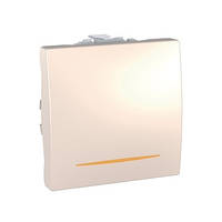 Вимикач прохідний, 2 модулі, слонова кістка, Unica MGU3.203.25 Schneider