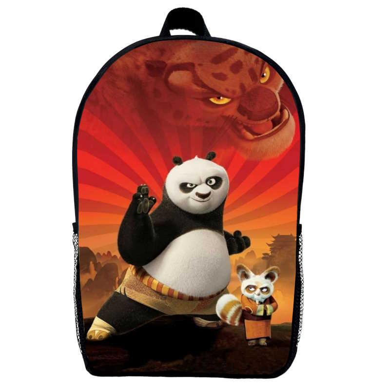 Рюкзак Панда кунг-фу (School Gear bag KF 011) чорний, 39 х 27 х 14 см