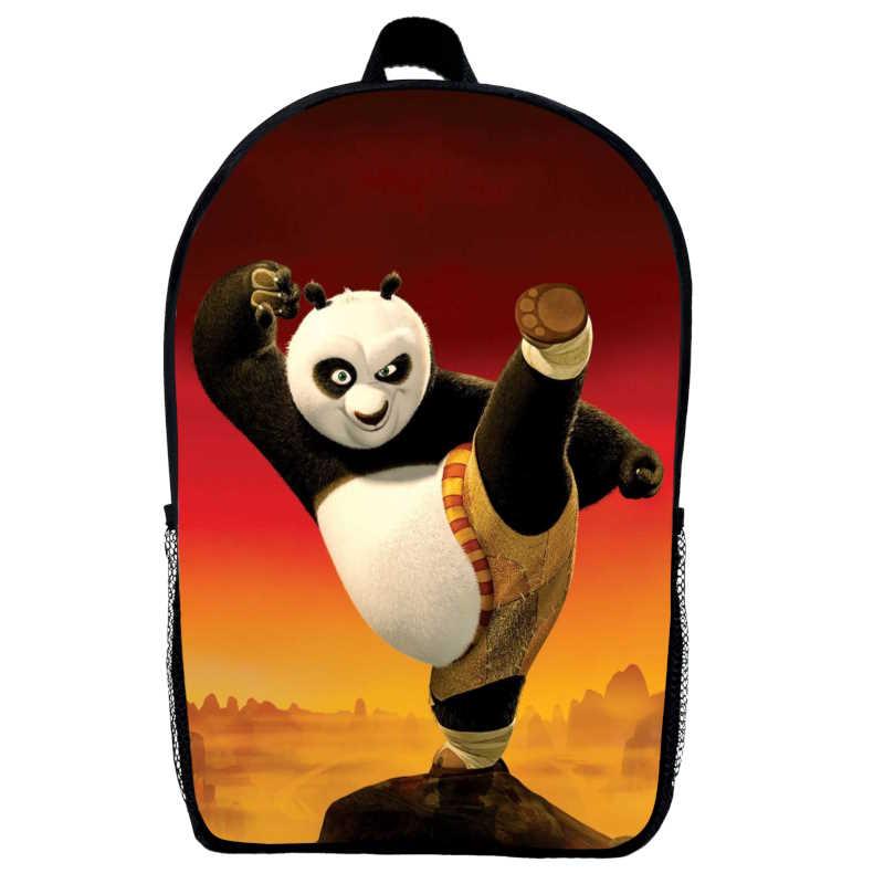 Рюкзак Панда кунг-фу (School Gear bag KF 012) чорний, 39 х 27 х 14 см